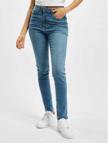 Urban Classics / Slim Fit Jeans Ladies High Waist in blauw