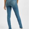 Urban Classics / Slim Fit Jeans Ladies High Waist in blauw