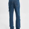 Missguided / Straight fit jeans Petite Thigh Knee Slit in blauw