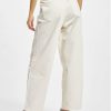 Urban Classics / Straight fit jeans Ladies High Waist Wide Leg Cropped Denim in beige