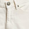 Urban Classics / Straight fit jeans Ladies High Waist Wide Leg Cropped Denim in beige