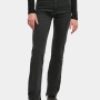 Urban Classics / Straight fit jeans Ladies Highwaist Straight Slit Denim in zwart