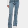 Urban Classics / Straight fit jeans Ladies Highwaist Straight Slit Denim in blauw