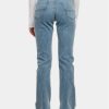 Urban Classics / Straight fit jeans Ladies Highwaist Straight Slit Denim in blauw