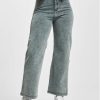 Freddy / Loose fit jeans High Waist Wide Leg - Washed Denim in blauw