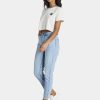 Sik Silk / Mom Jeans Distressed Mom in blauw
